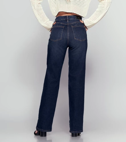 Jean Para Mujer Bota Recta Con Proceso DerekAZ