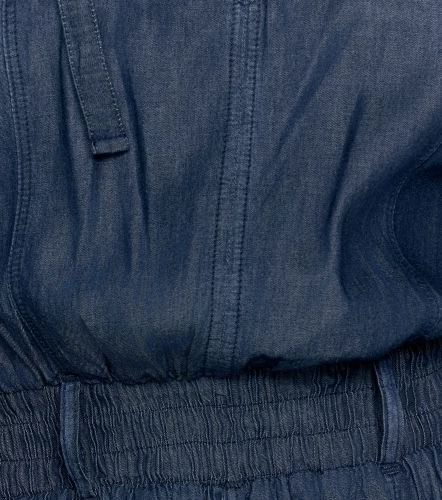 Paula Enterizo En Denim Con Hiladilla En Sisa Y Bolsillos UnserAZ