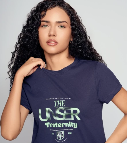 Jiseth T Shirt Unicolor Con Estampado Delantero UnserAV