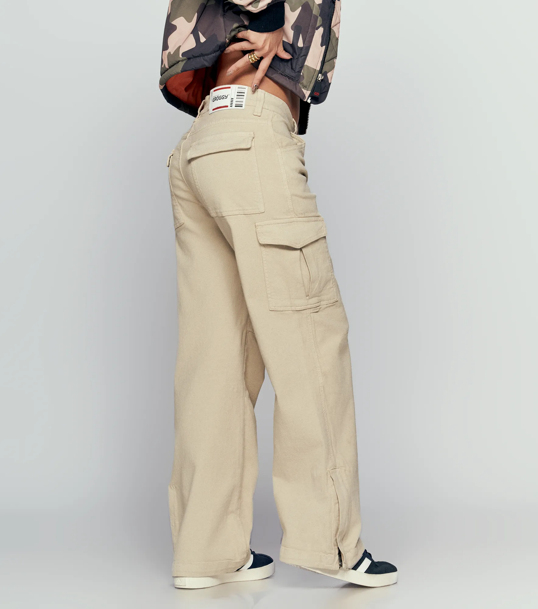 Zinnia Pantalon Cargo Femenino Groggy 834669 BG