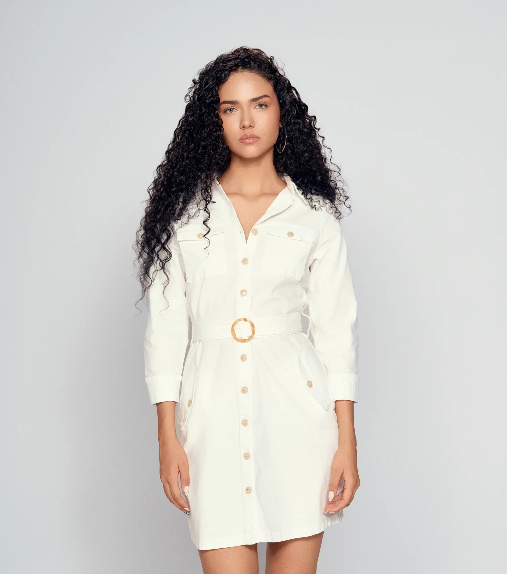 Vestido Corto Manga Larga Para Mujer Derek 831031 BL