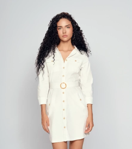 Vestido Corto Manga Larga Para Mujer DerekBL