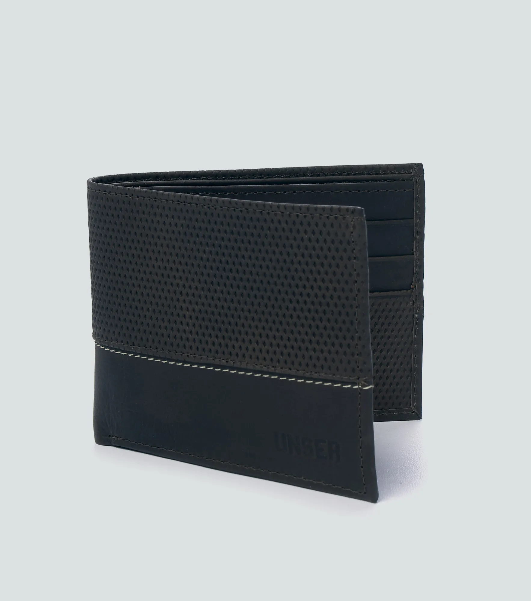 Javier Billetera Combinada Con Textura Unicolor Unser 833825 CF