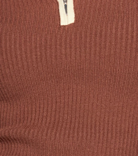 Ariana Blusa Tipo Polo Tejido Combinada Con Cremallera UnserCF