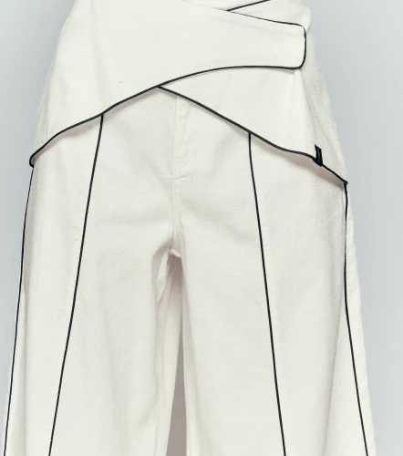 Slendy Pantalon Relaxed Con Pretina Cruzada Y Sesgos TyperCR