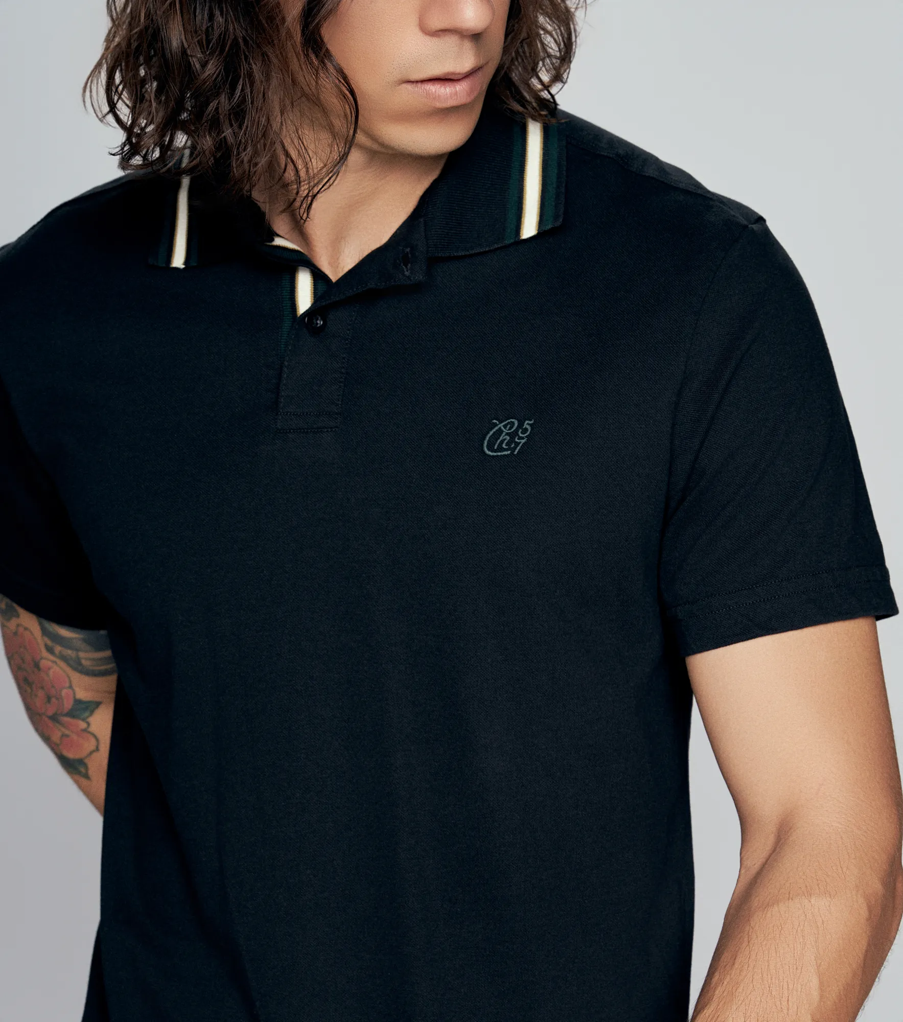 Polo Chevignon Neck With Stripes 131598 NG