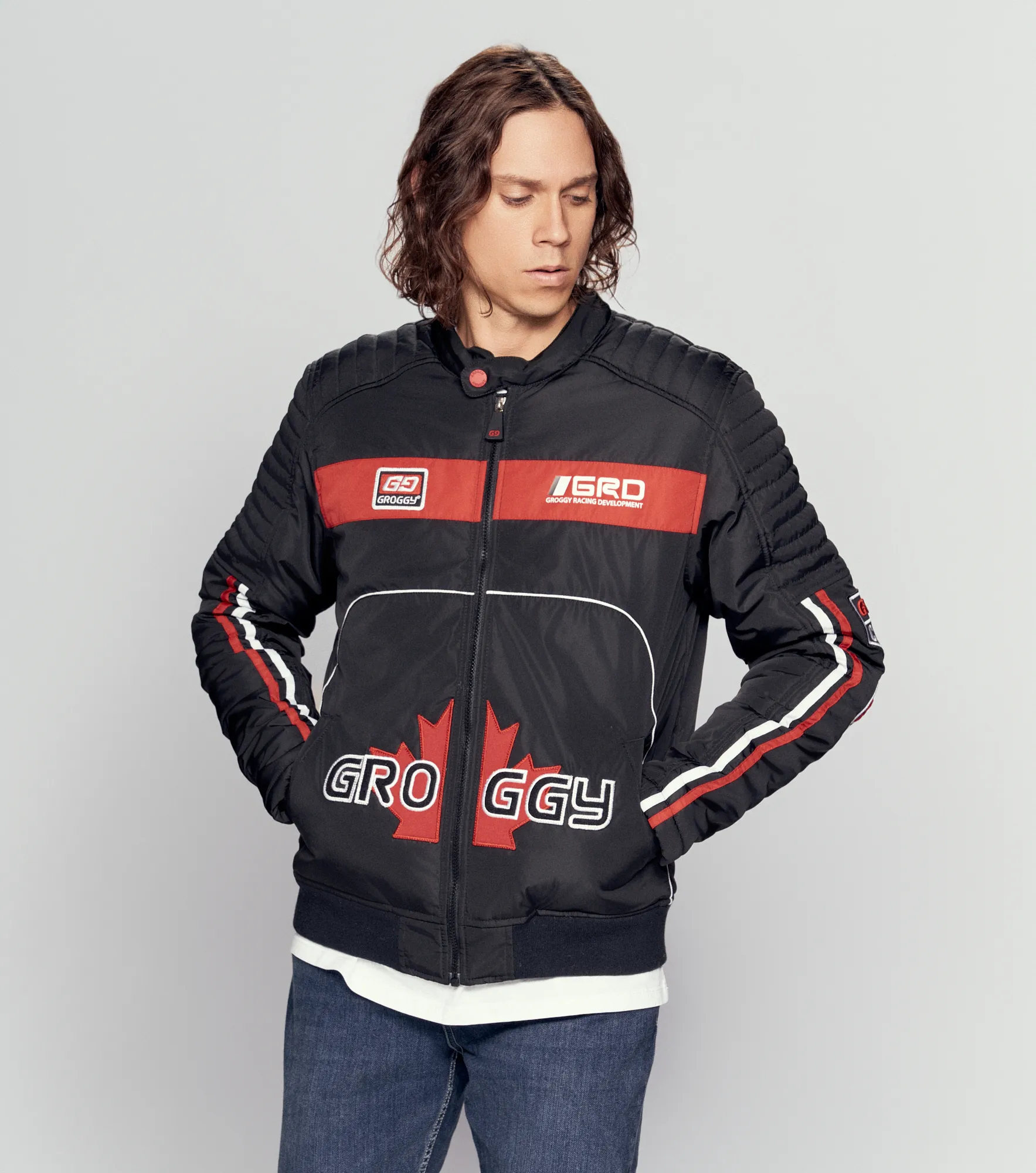 Chad Chaqueta Tipo Biker Masculina GroggyNG