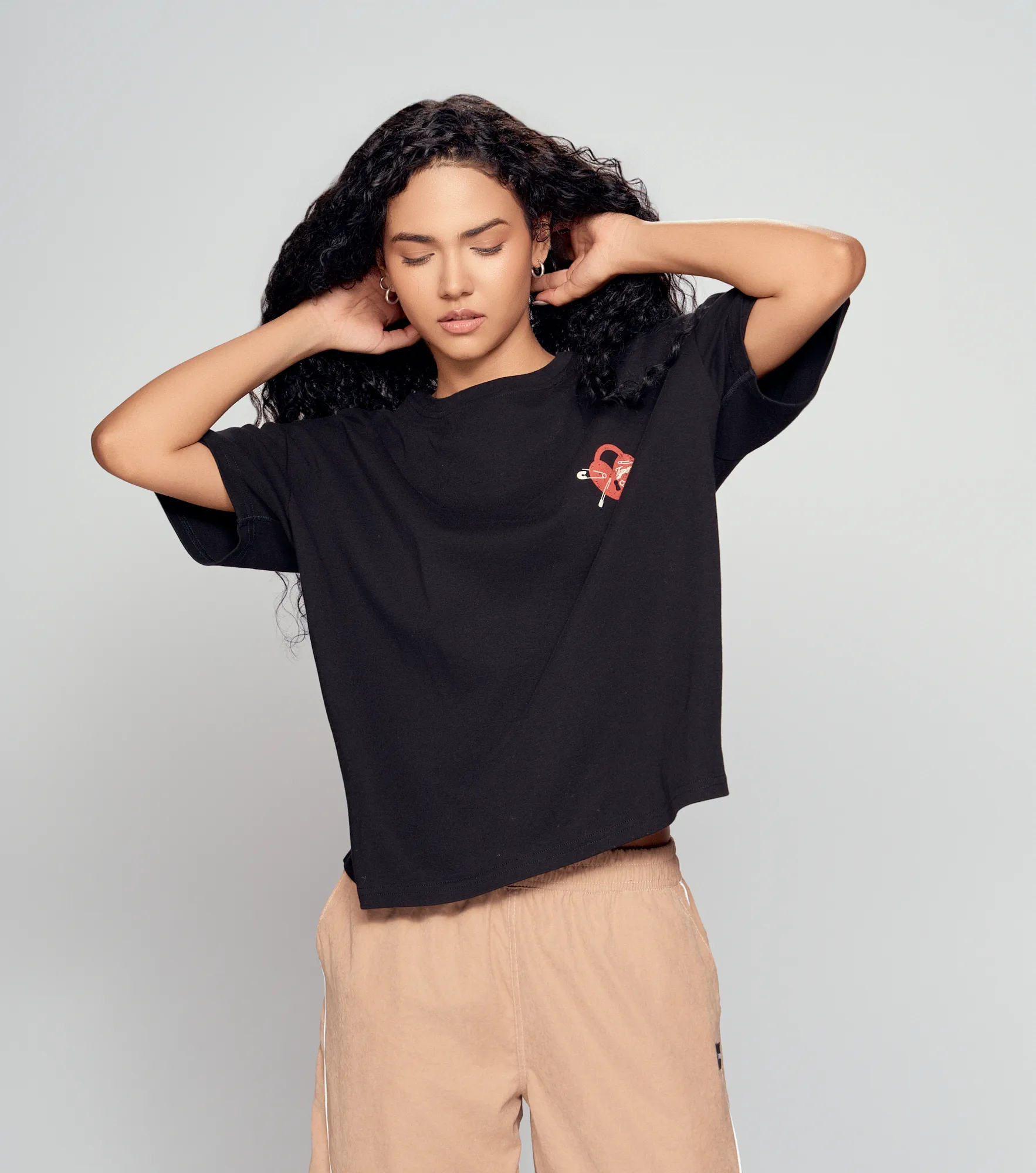Jenn T Shirt Boxy Estampada Corazon TyperNG