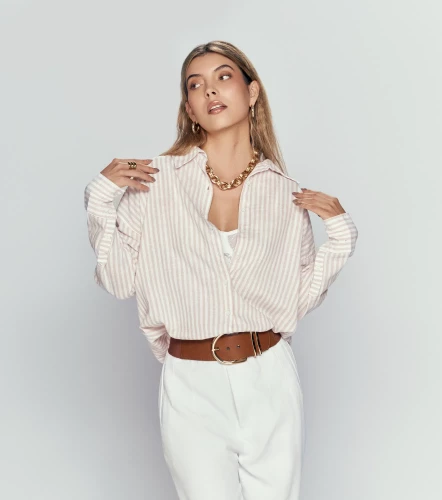Blusa Para Mujer Camisera A Rayas DerekNU
