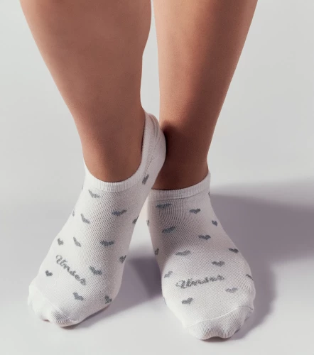 Aleja Media Tripack Valeta Unicolor Con Corazones UnserCU