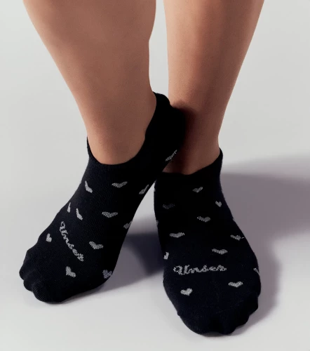 Aleja Media Tripack Valeta Unicolor Con Corazones UnserCU