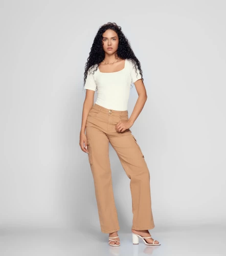 Pantalon Para Mujer Mariana Tipo Cargo Unicolor DerekKQ