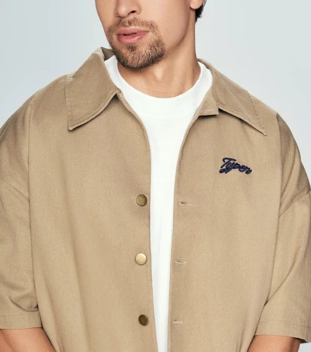 Paolo Camisa Boxy Bordada TyperKQ