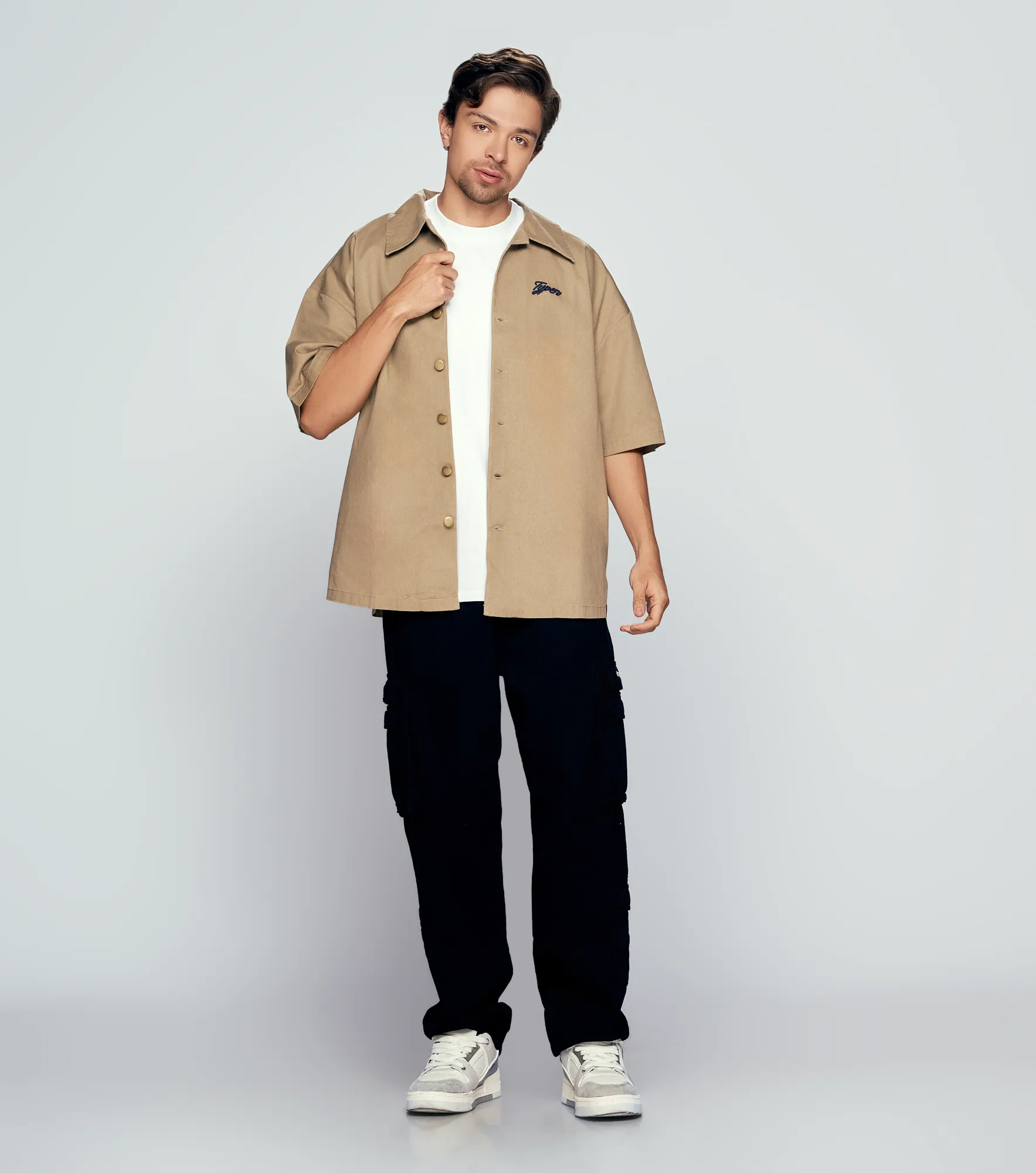 Paolo Camisa Boxy Bordada Typer 835279 KQ