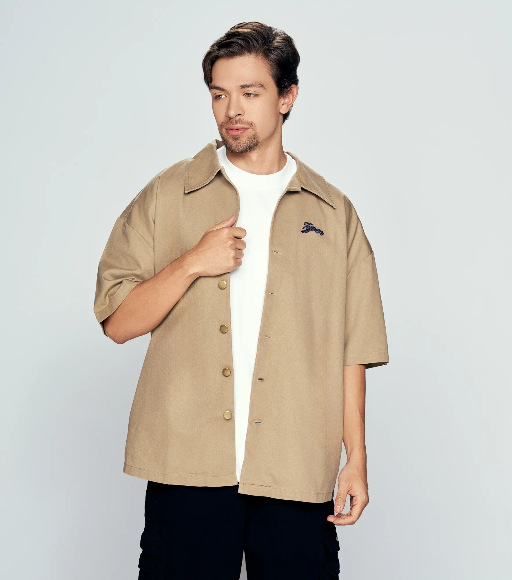 Paolo Camisa Boxy Bordada TyperKQ