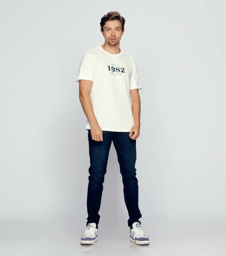 Slim Mario Camiseta Unicolor Estampado UnserAR