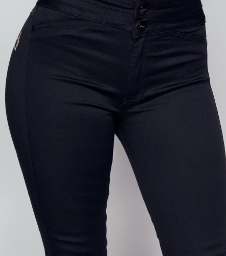 Jean Para Mujer Con Corte En Pretina Bota Skinny DerekNG