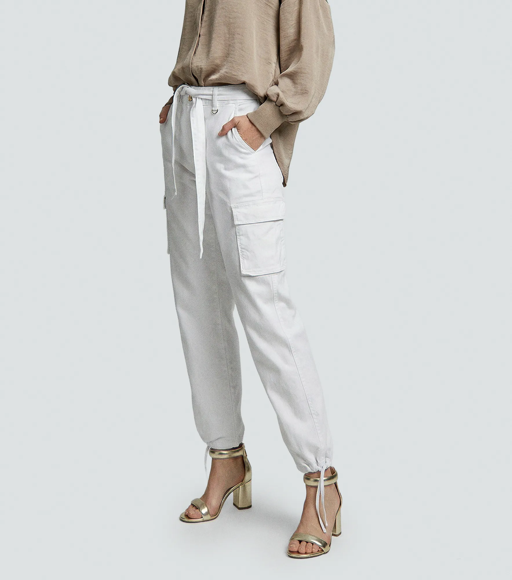 Pantalon De Mujer Unicolor Cargo Derek 823234 BL