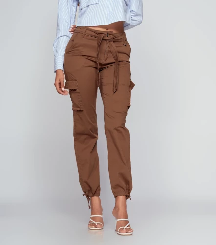 Pantalon De Mujer Unicolor Cargo DerekCF