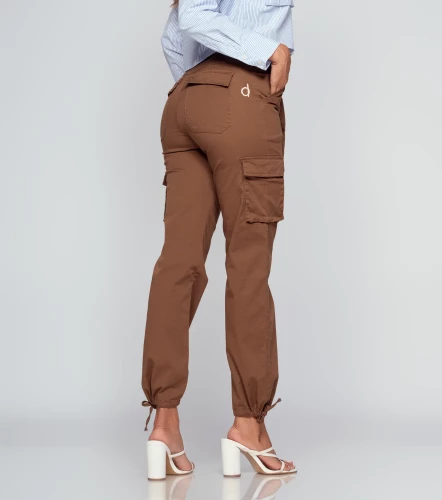 Pantalon De Mujer Unicolor Cargo DerekCF