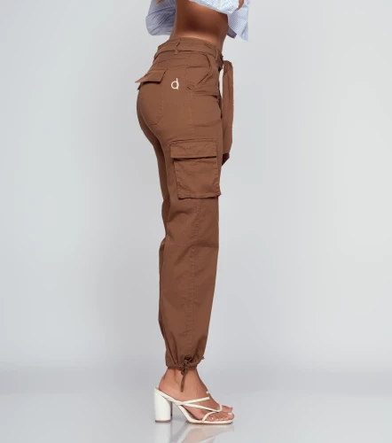 Pantalon De Mujer Unicolor Cargo DerekCF