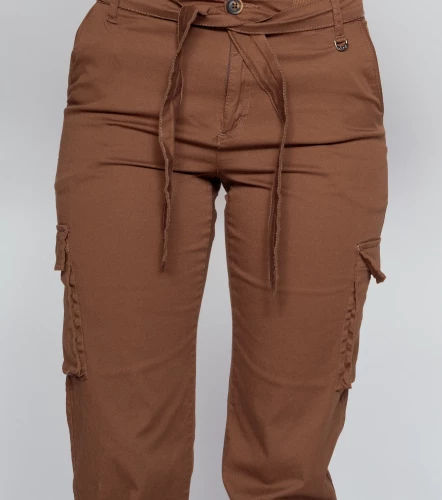 Pantalon De Mujer Unicolor Cargo DerekCF