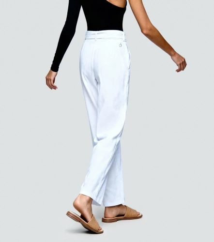 Pantalon Para Mujer Hera Unicolor En Lino DerekBL