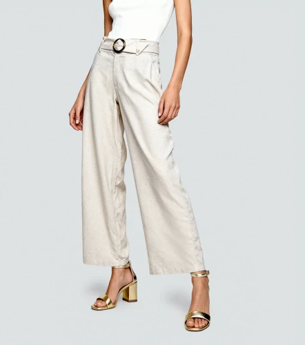 Pantalon Para Mujer Hera Unicolor En Lino DerekKQ