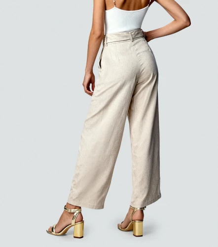 Pantalon Para Mujer Hera Unicolor En Lino DerekKQ