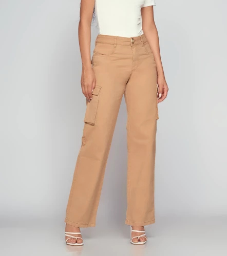 Pantalon Para Mujer Mariana Tipo Cargo Unicolor DerekKQ