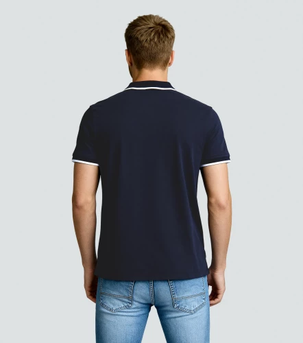 Slim Julian Polo Unicolor Con Bordado UnserAZ