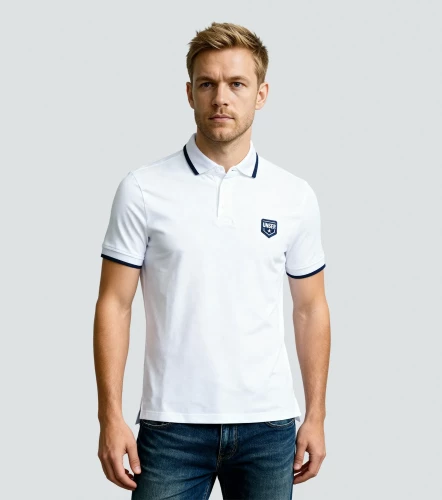 Slim Julian Polo Unicolor Con Bordado UnserBL