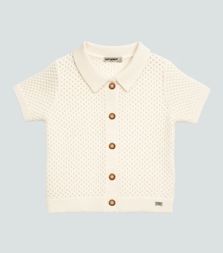 Sofia Blusa Polo Tejido En Malla Unicolor Con Botonera UnserAR