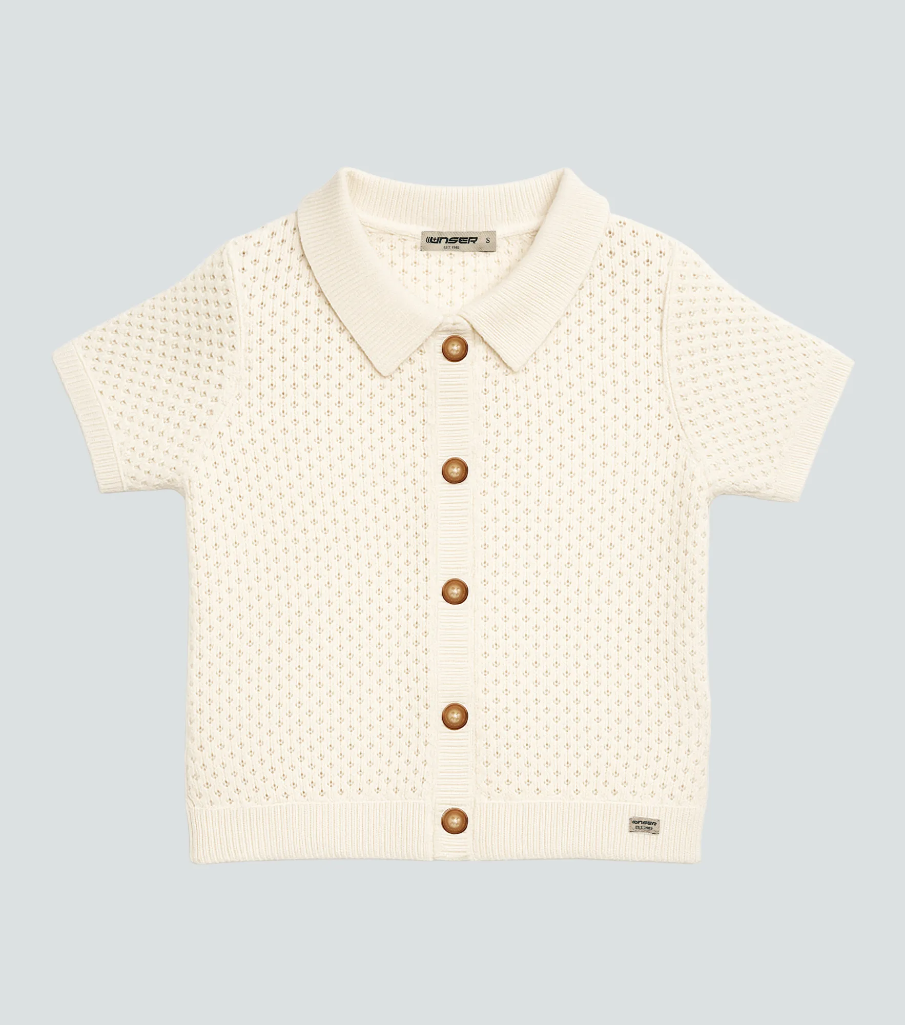 Sofia Blusa Polo Tejido En Malla Unicolor Con Botonera Unser 832643 AR