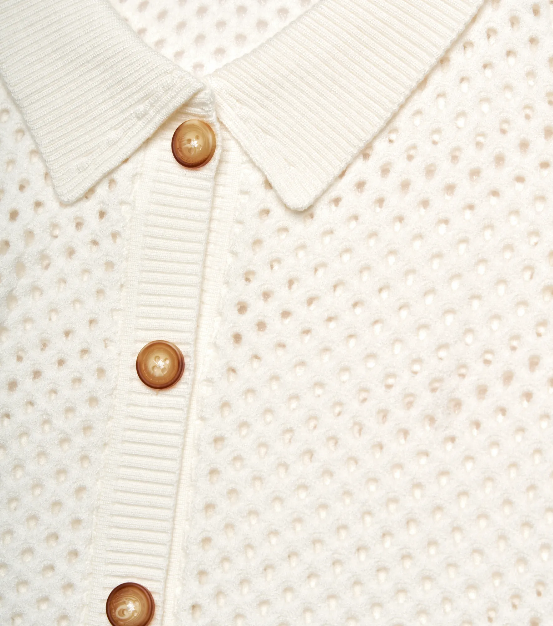 Sofia Blusa Polo Tejido En Malla Unicolor Con Botonera Unser 832643 AR