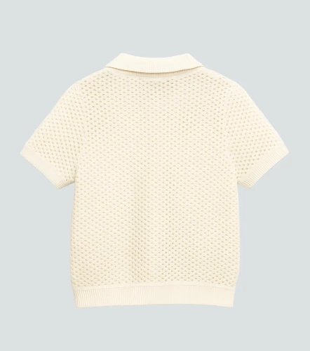 Sofia Blusa Polo Tejido En Malla Unicolor Con Botonera UnserAR