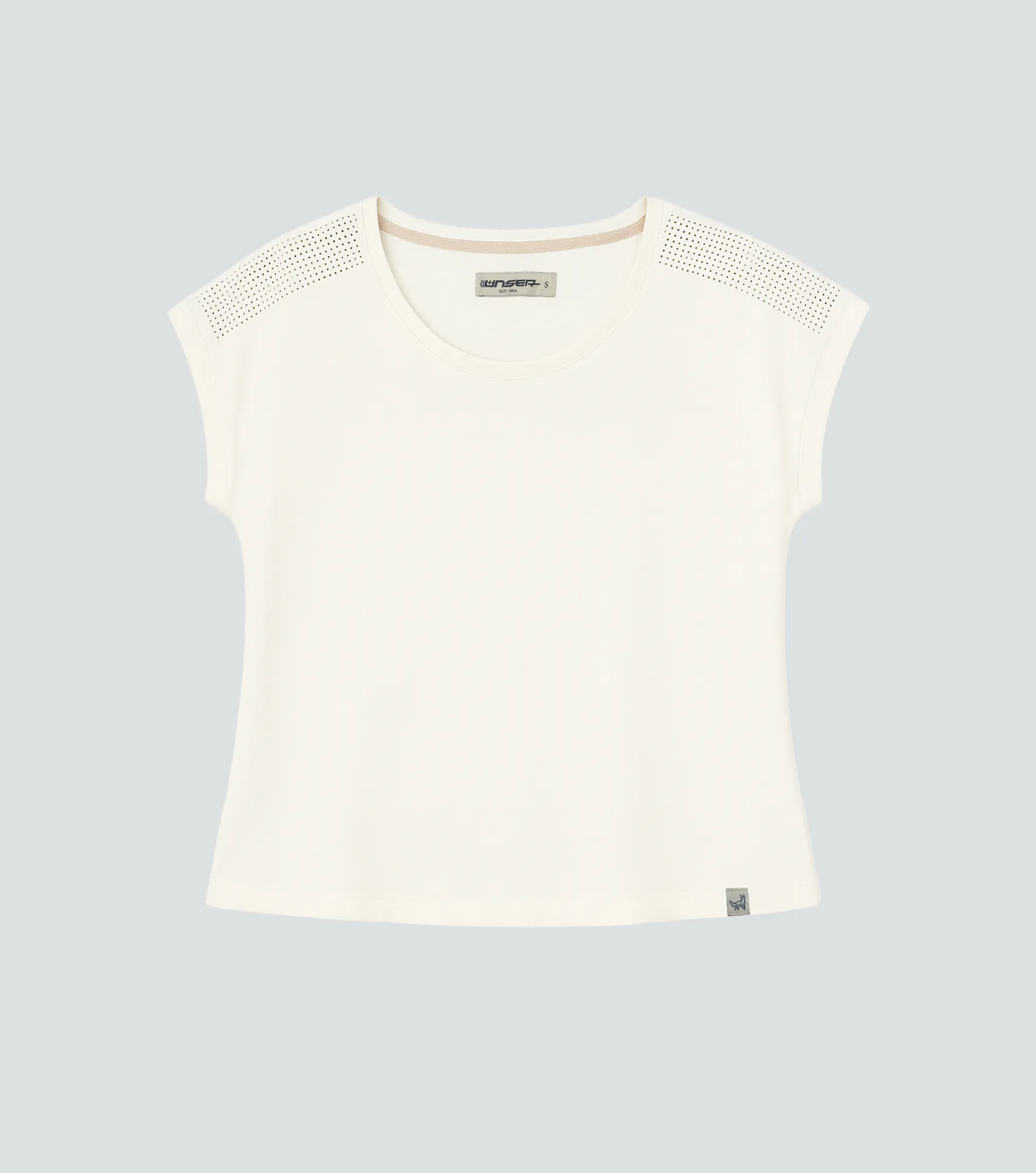 Lorain T Shirt Unicolor Con Piedreria En Hombro Unser 832688 AR