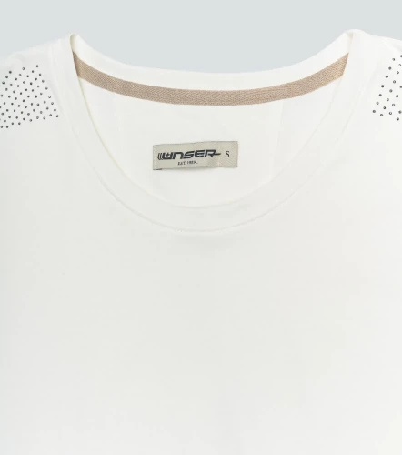 Lorain T Shirt Unicolor Con Piedreria En Hombro UnserAR