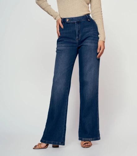 Jean Para Mujer Bota Recta Con Proceso DerekAZ