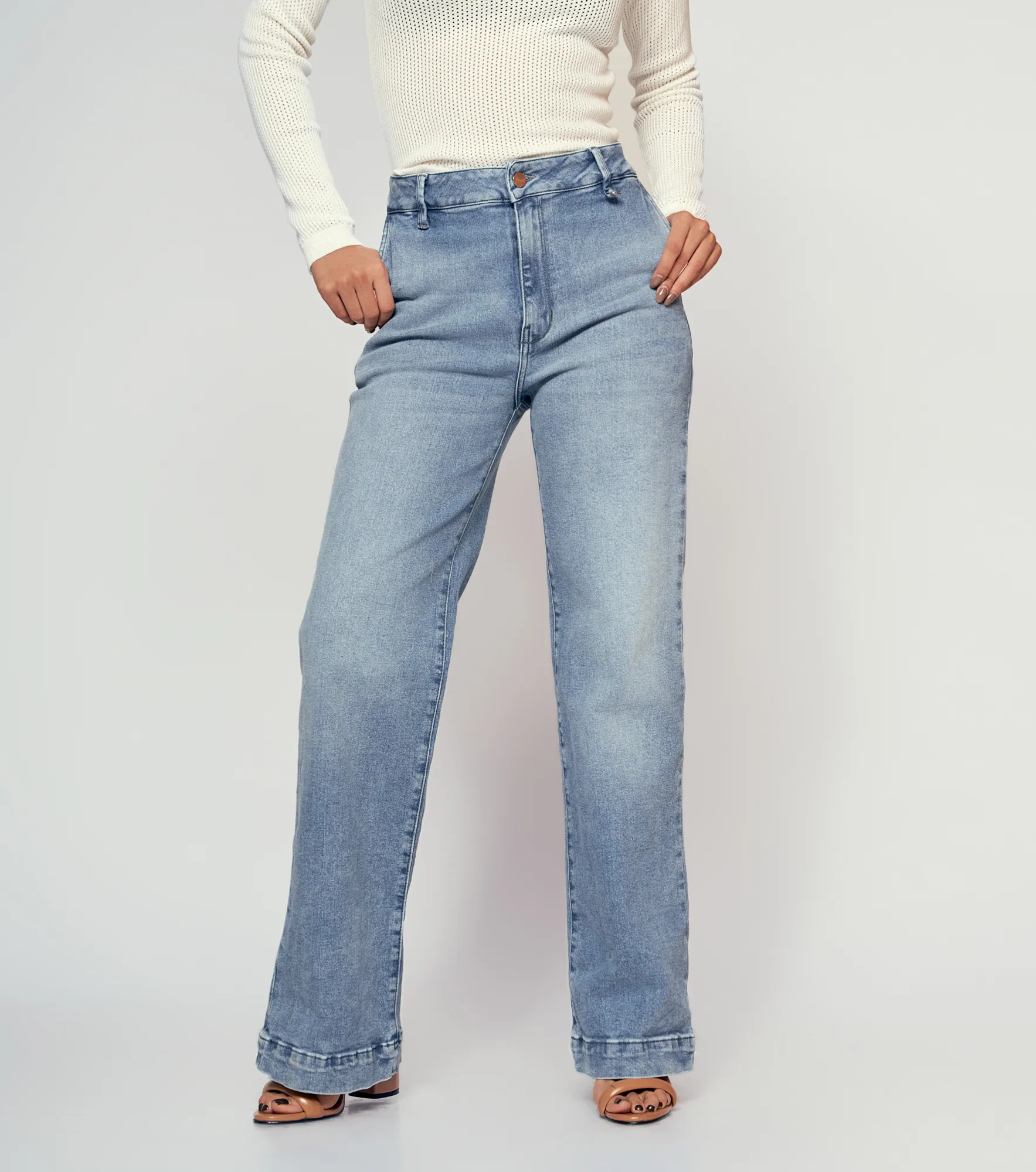 Jean Para Mujer Bota Amplia Con Proceso Derek 835488 AZ