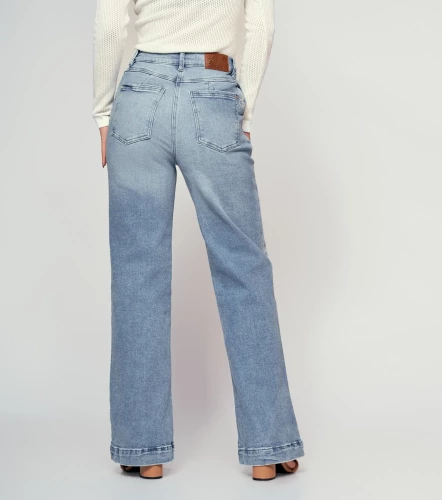 Jean Para Mujer Bota Amplia Con Proceso DerekAZ