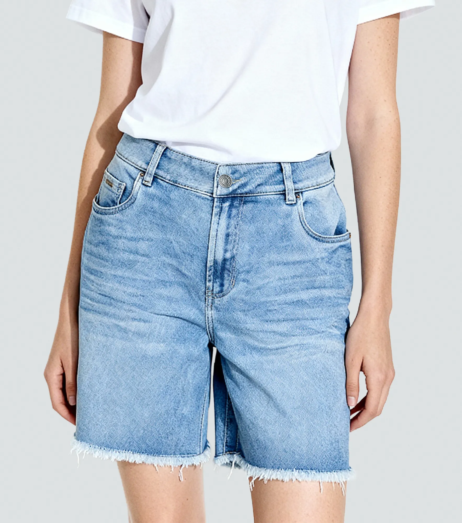 Olivia Bermuda En Denim Proceso Claro Cinco Bolsillos Unser 836655 AZ