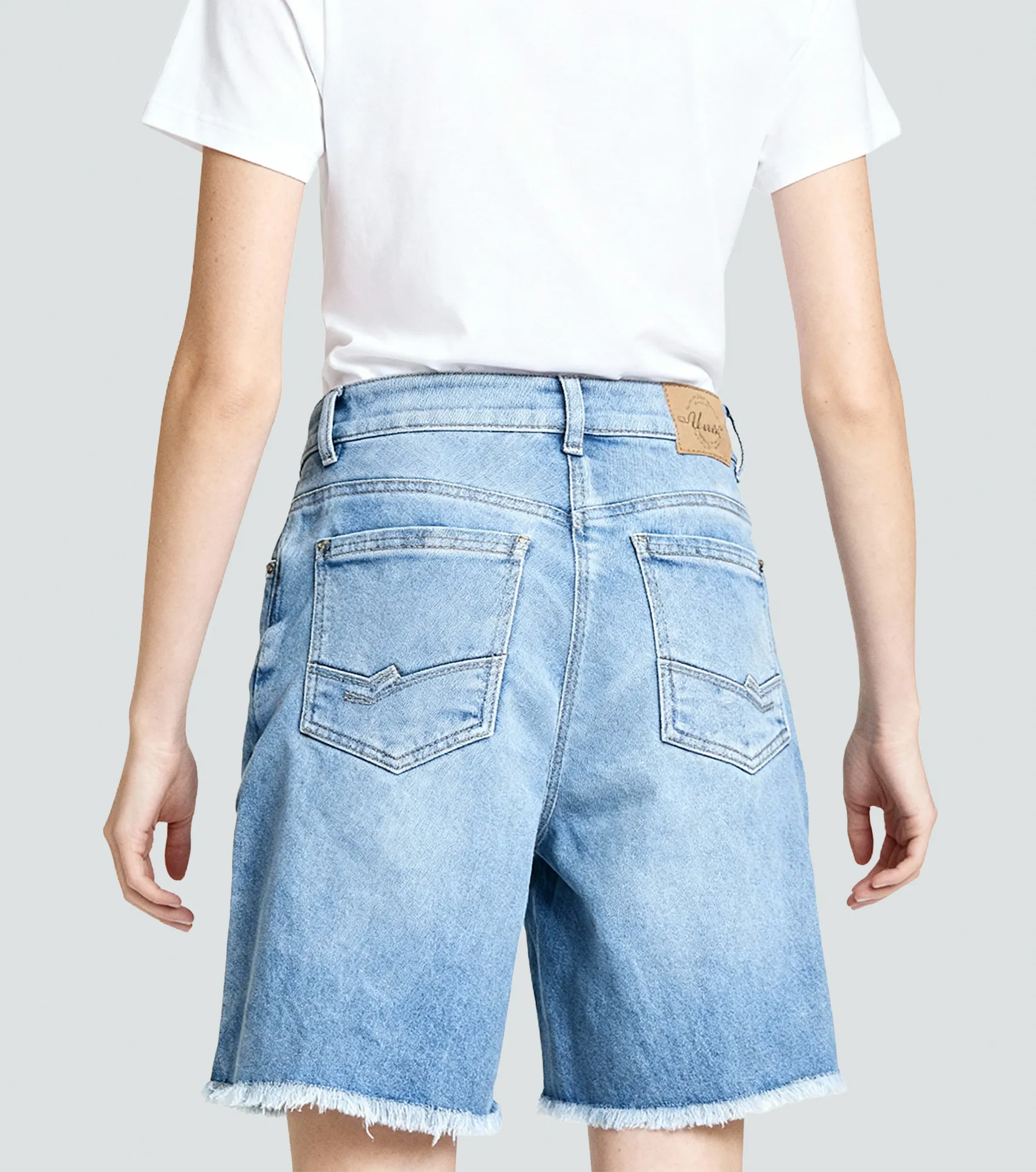 Olivia Bermuda En Denim Proceso Claro Cinco Bolsillos Unser 836655 AZ