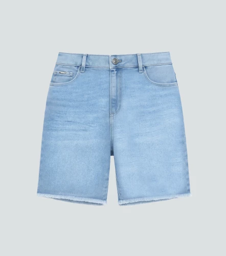 Olivia Bermuda En Denim Proceso Claro Cinco Bolsillos UnserAZ