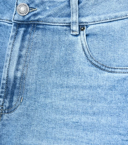 Olivia Bermuda En Denim Proceso Claro Cinco Bolsillos UnserAZ