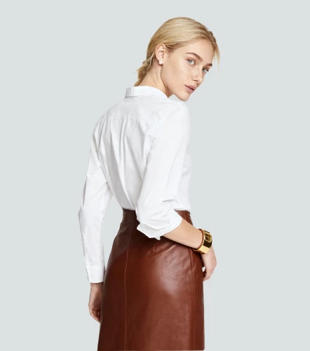 Blusa Camisera Para Mujer Manga Larga Unicolor DerekBL