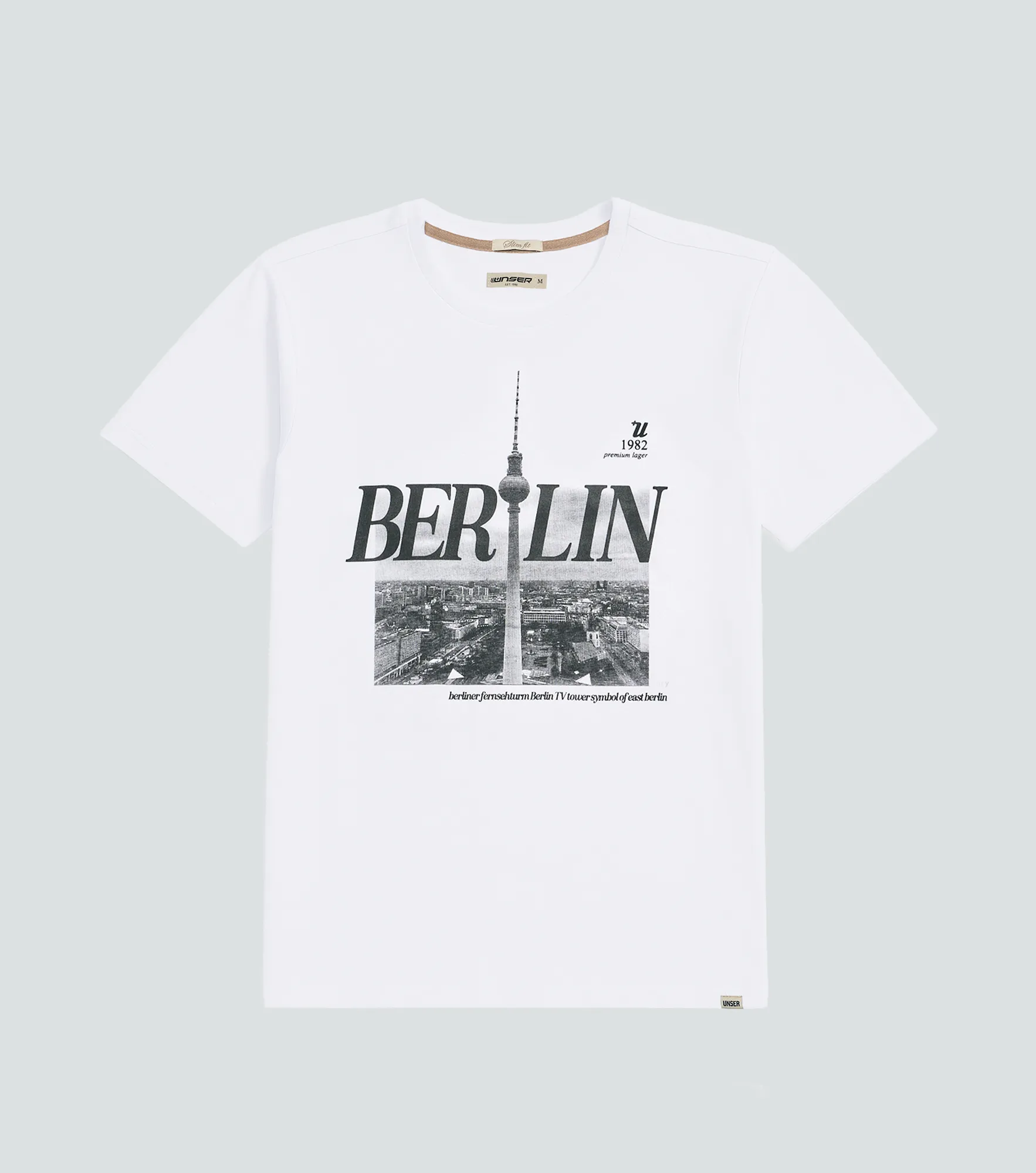 Slim Izan T Shirt Unicolor Con Estampado Unser 836147 BL