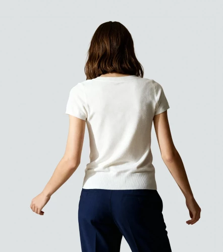 Karen Blusa Tejida Cuello V Con Fajon En Cadera UnserBL