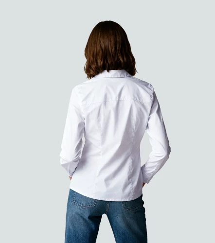 Sonia Blusa Camisera Manga Larga Con Cinta En Contraste UnserBL