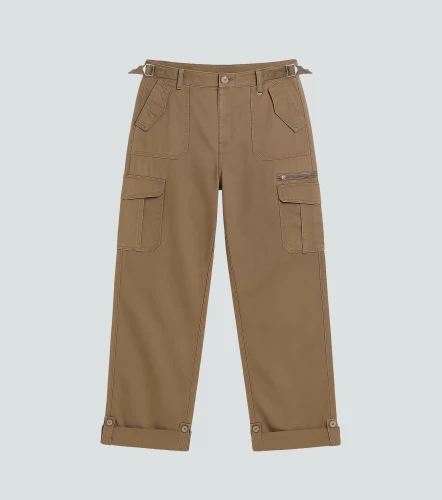 Jean Para Mujer Tipo Cargo Unicolor Barcelona Olivia DerekKQ